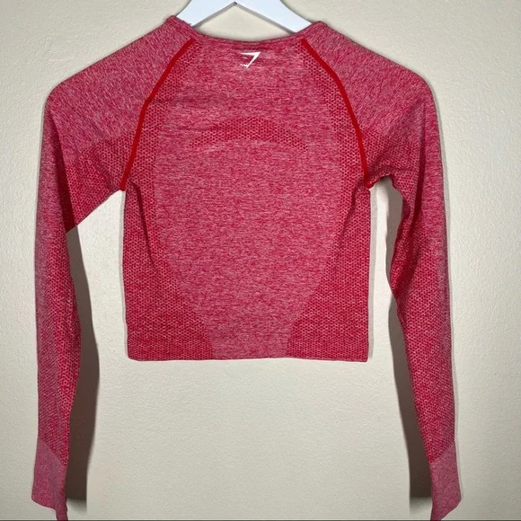 Gymshark Womens Vital Seamless Long Sleeve Cropped Shirt Size XS - Picture 5 of 7